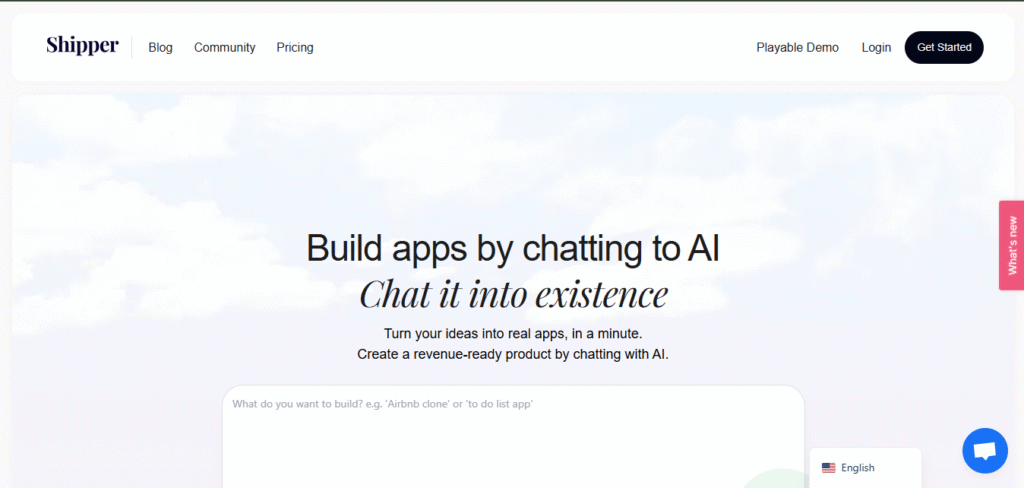 AI Claude Code Alternatives turning a simple product idea into a live web app with automated deployment and minimal setup.