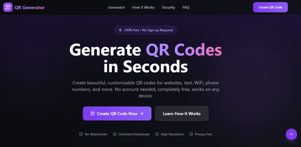 free online Qr code genarator