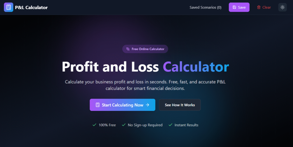 profit and loss online calculator