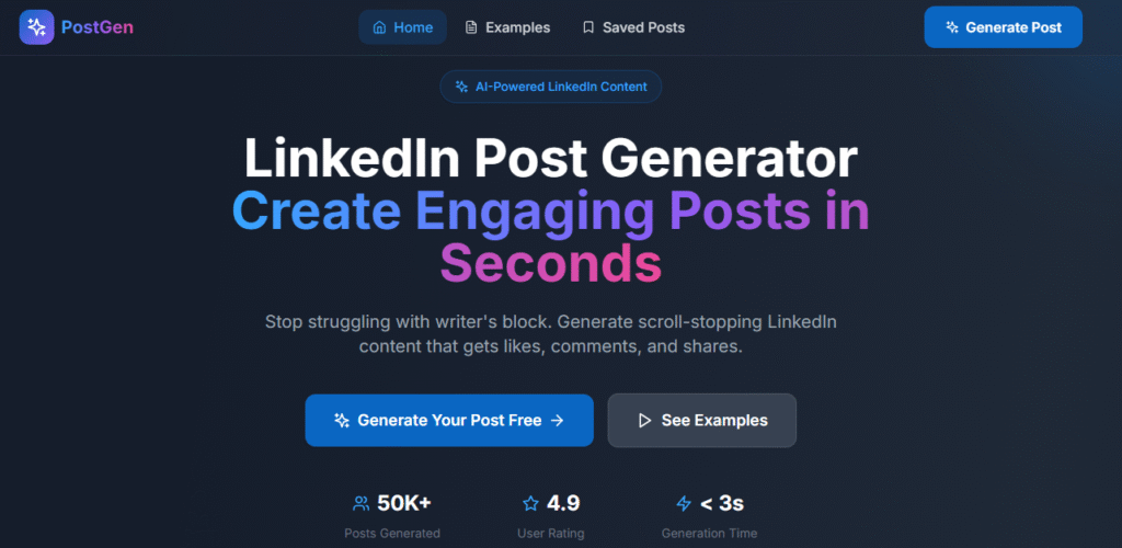 linkedin post generator
