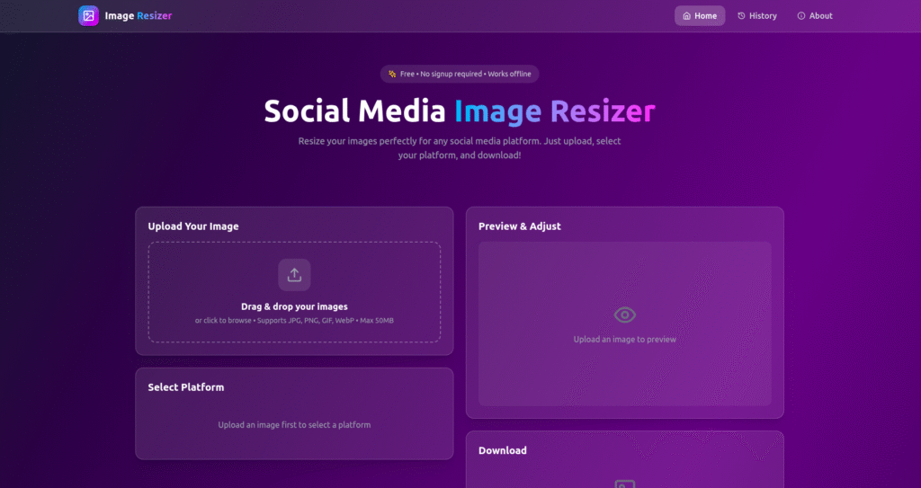Free Social Media Image Resizer