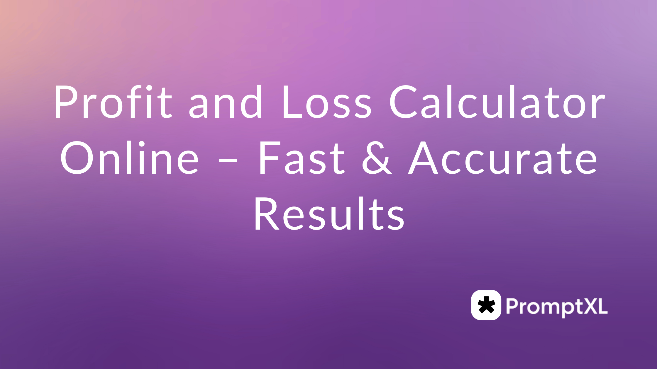 free online profit and loss calculator