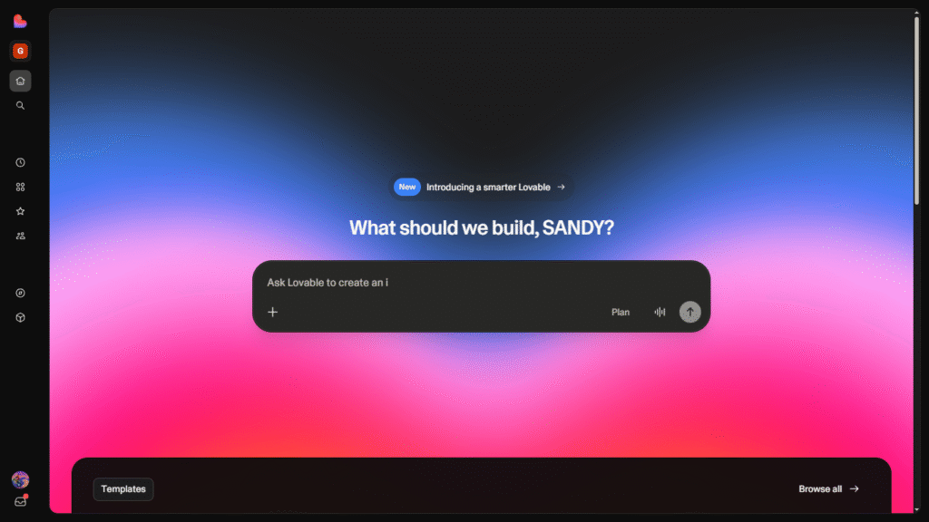 Lovable AI UI builder interface for async design collaboration – visual-first Codev Alternative for frontend prototyping